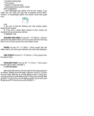 Sewing in a straight line