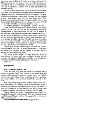 Sewing in a straight line