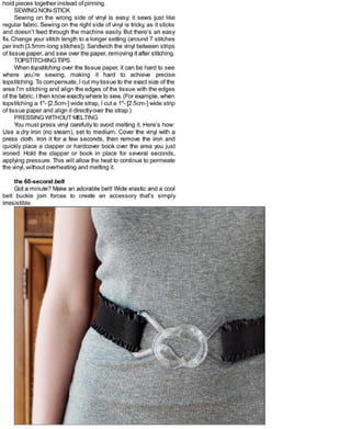 Sewing in a straight line