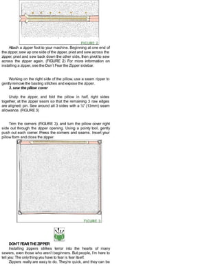 Sewing in a straight line