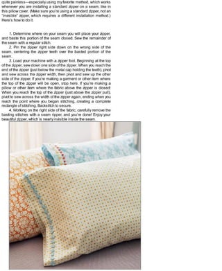 Sewing in a straight line