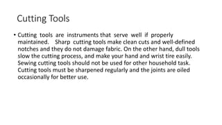 Sewing tools and EQUIPMENT (Credit to Deped) | PPTX