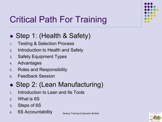 Sewing training & Operation bulletin presentation | PPTX