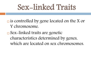 Sex linked traits - PPT