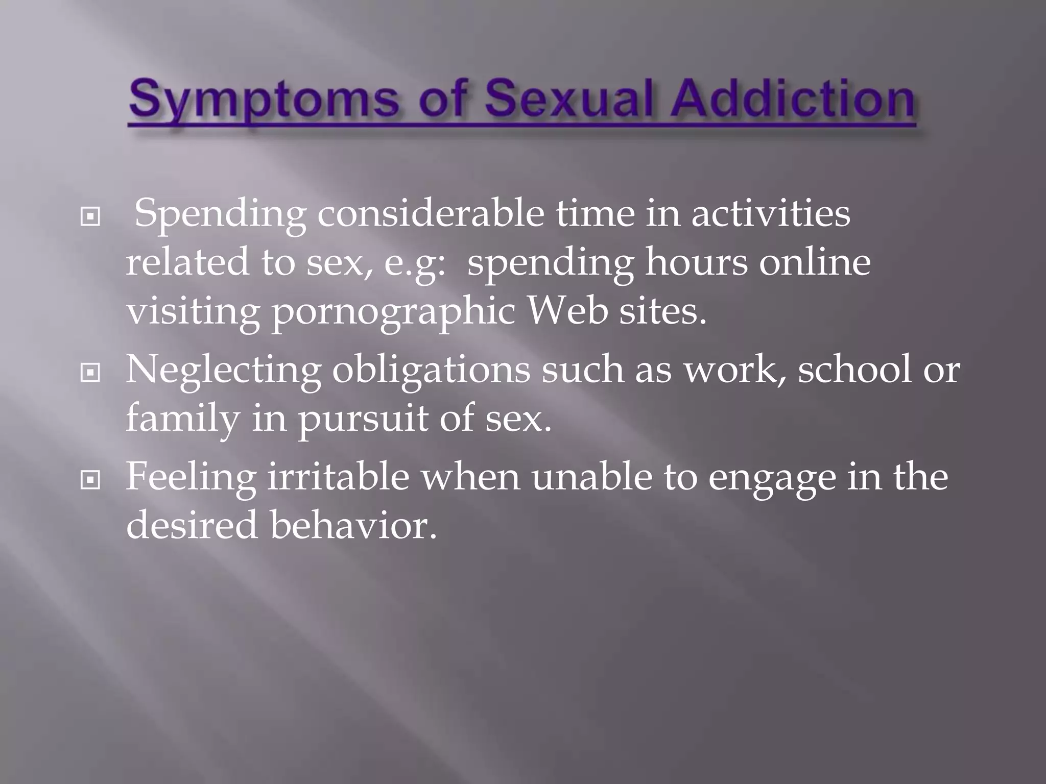 Sex addiction | PPTX