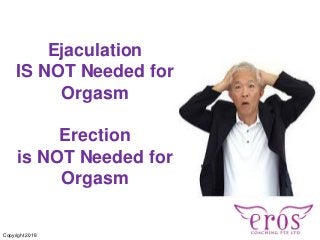 Ejaculation
IS NOT Needed for
Orgasm
Erection
is NOT Needed for
Orgasm
Copyright 2018
 