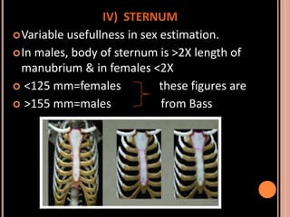 Sex determination in forensic