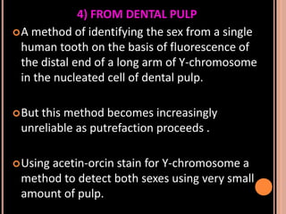 Sex determination in forensic
