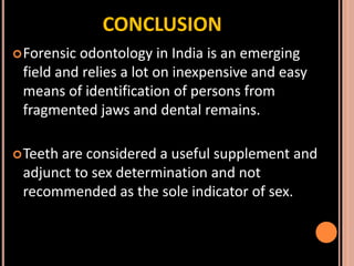 Sex determination in forensic