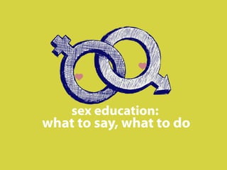 sex education:

what to say, what to do

 