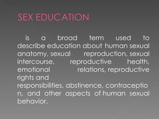 Sex education | PPT