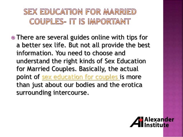 Sex education for married couples Sex education for married couples