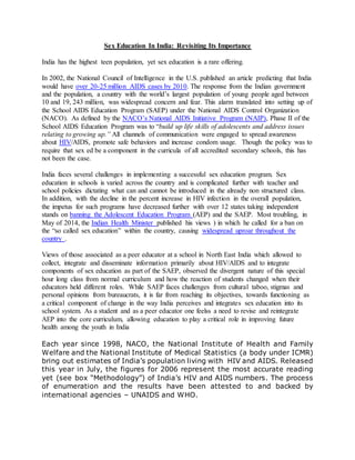 Sex Education in India :SSB 63 | DOCX