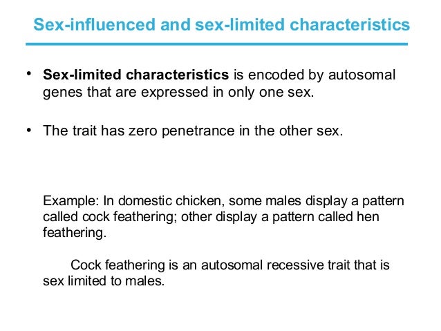 Sex Influenced And Sex Limited Traits Ppt
