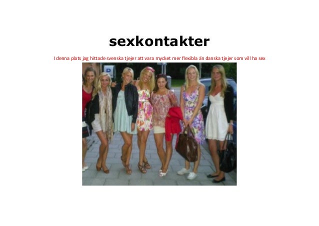 Sexkontakter Sexkontakter
