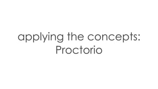 applying the concepts:
Proctorio
 