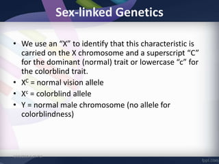 Sex linked recessive inheritence | PPTX