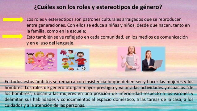 Sexo, género, roles y estereotipos de género | PPT