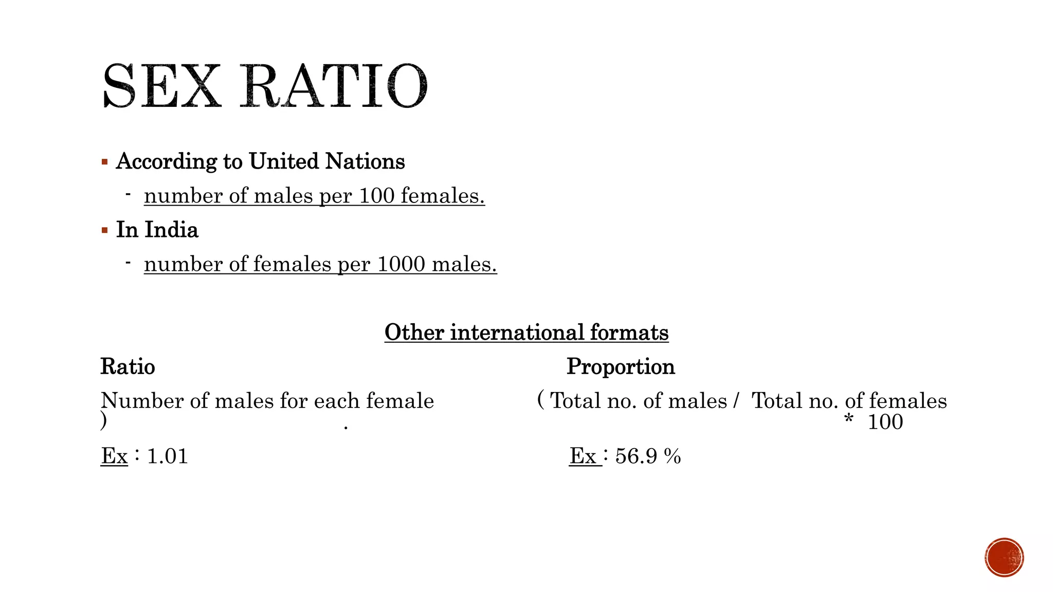 Sex ratio in India PPT