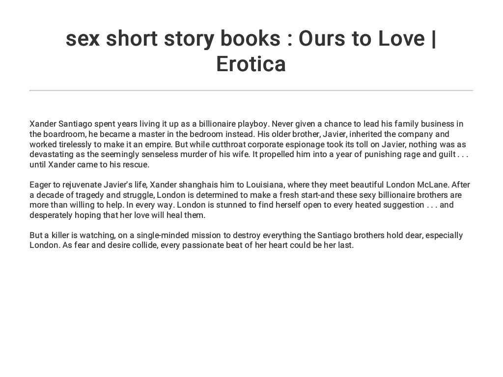 Sex Short Story Books Ours To Love Erotica