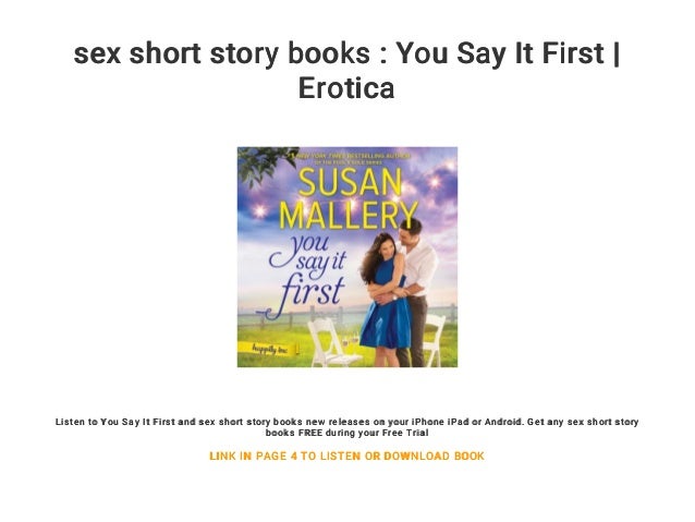 Sex Short Story Books You Say It First Erotica