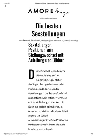 Sexstellungen aller art mit bild