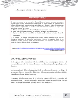 19EDUCACIÓN SECUNDARIA * SEXTA SESIÓN ORDINARIA




 