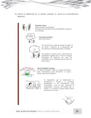 20EDUCACIÓN SECUNDARIA * SEXTA SESIÓN ORDINARIA
 