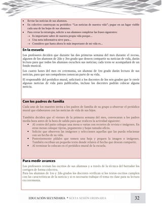 32EDUCACIÓN SECUNDARIA * SEXTA SESIÓN ORDINARIA










 