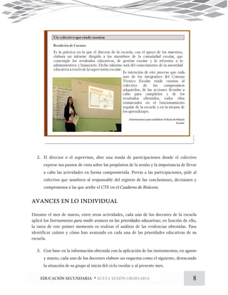 8EDUCACIÓN SECUNDARIA * SEXTA SESIÓN ORDINARIA
 