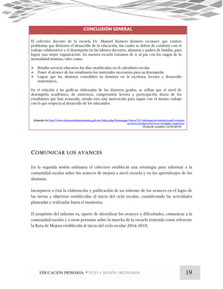 19EDUCACIÓN PRIMARIA * SEXTA SESIÓN ORDINARIA



 