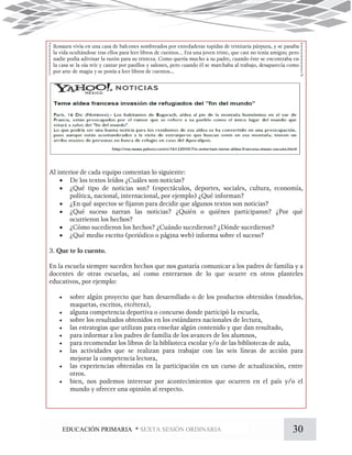 30EDUCACIÓN PRIMARIA * SEXTA SESIÓN ORDINARIA















 