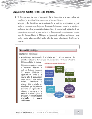 6EDUCACIÓN PRIMARIA * SEXTA SESIÓN ORDINARIA
 
