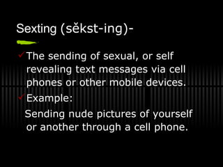 Sexting by Randy P and Carmen M | PPT