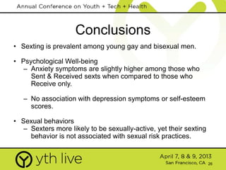 Sexting and well being among Young Gay Men and MSM in the US | PDF