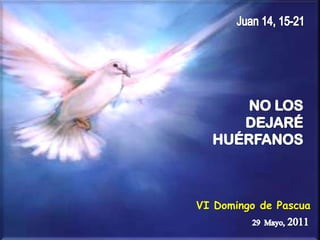 Juan 14, 15-21 NO LOS DEJARÉ HUÉRFANOS VI Domingo de Pascua 29  Mayo, 2011 