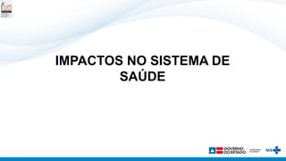 IMPACTOS NO SISTEMA DE
SAÚDE
 