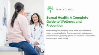 Sexual Health: A Complete Guide to Wellness and Prevention | PDF