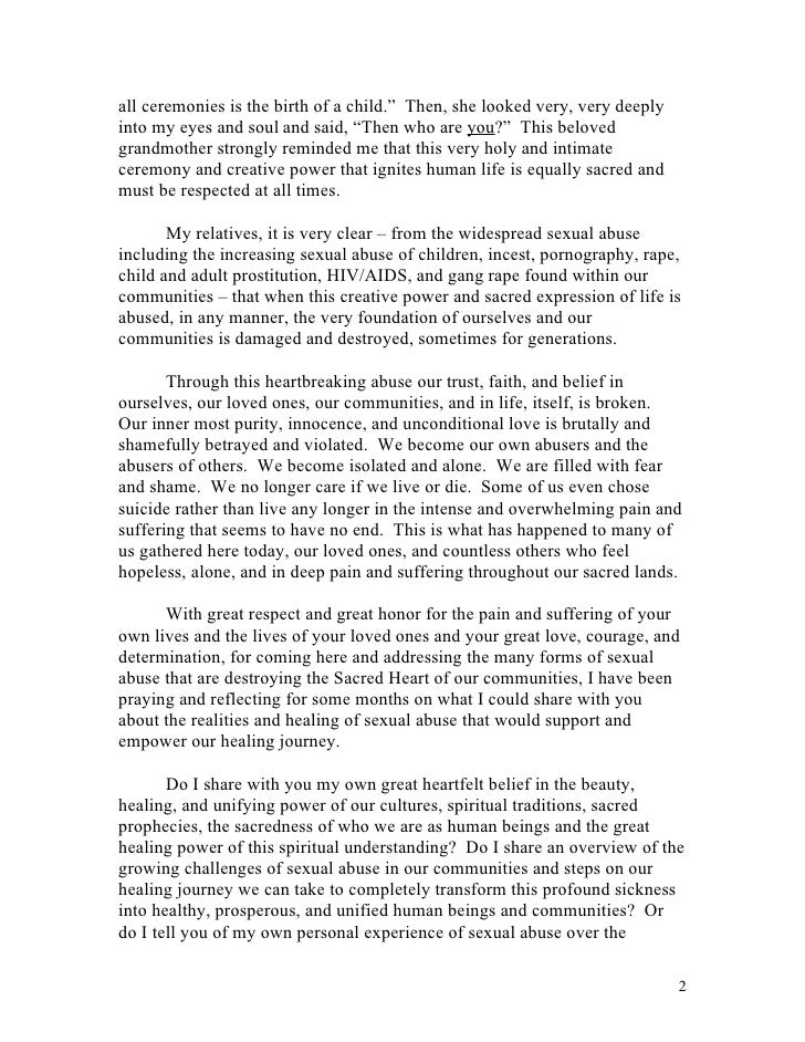 Child abuse speech picture