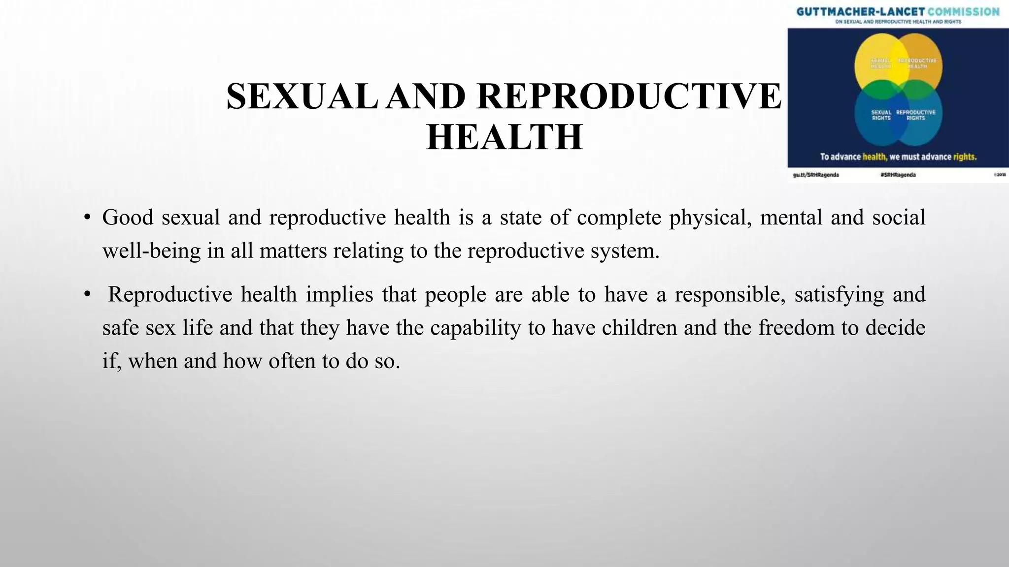 Sexual and reproductive health and rights | PPTX