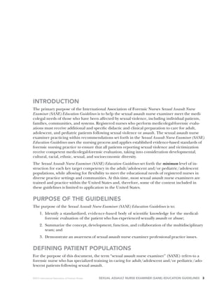 Sane Competency Sexual assault nurse education | PDF