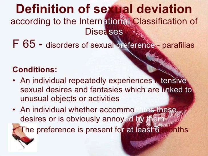 underlying sexual deviancy underlying sexual deviancy