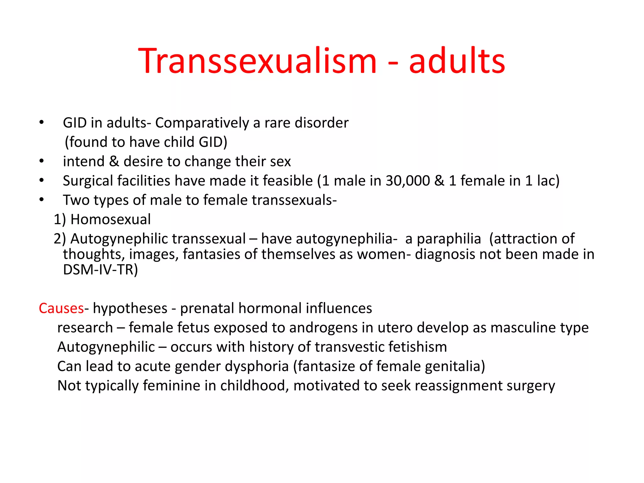 Sexual disorders & Gender identity disorders | PPTX | Sexual Conditions ...
