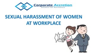 SEXUAL HARASSMENT OF WOMEN
AT WORKPLACE
 