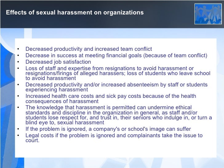 What Are The Consequences Of Sexually Harassing