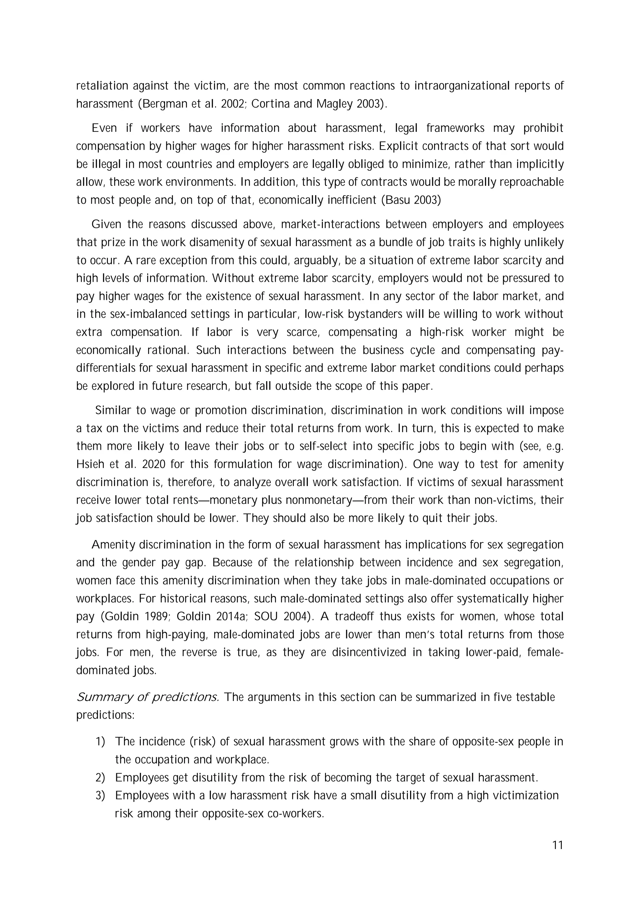 Sexual harassment and gender inequality in the labor market | PDF