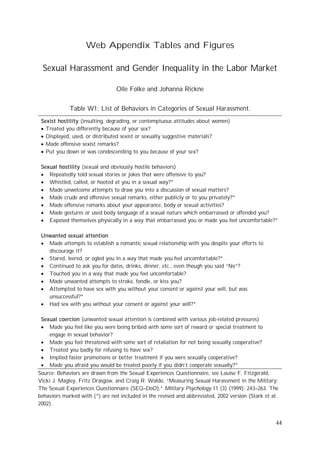 Sexual harassment and gender inequality in the labor market | PDF