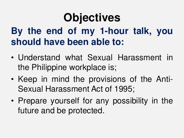 sexual harassment in the philippines research paper