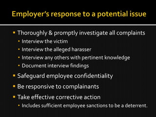 Sexual Harassment Prevention For Supervisors | PDF
