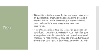 Parafilia Sexual necrofilia y zoofilia